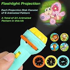 Flashlight Projector Toy – 24 Image Torch Lamp for Kids