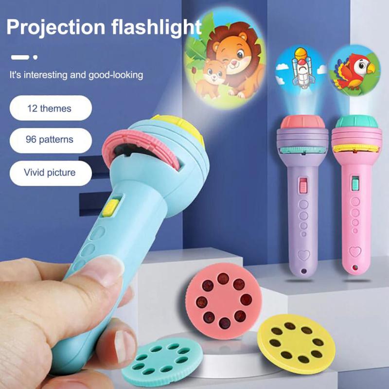 Flashlight Projector Toy – 24 Image Torch Lamp for Kids