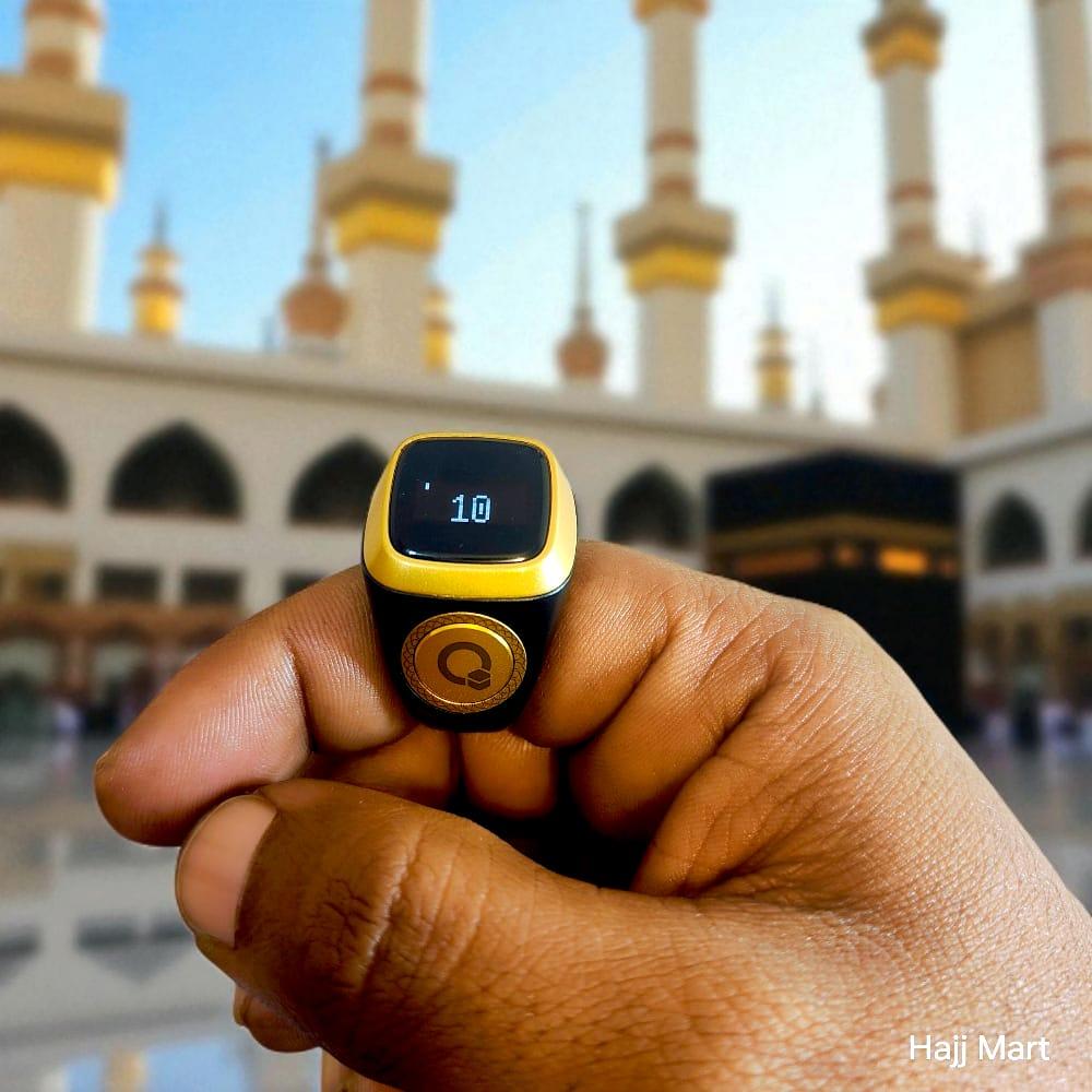 iQibla Smart Tasbih Ring – Digital Zikr Counter with Prayer Reminder